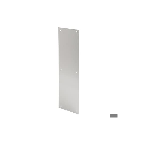 Prime-Line Door Push Plate, 4 in. X 16 in., Satin Aluminum (Single Pack) J 4581 - main